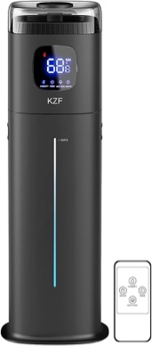 Cold mist ultrasonic humidifier with humidistate, 360° nozzle, lasts 72 hours, suitable for baby home indoor plants (black)