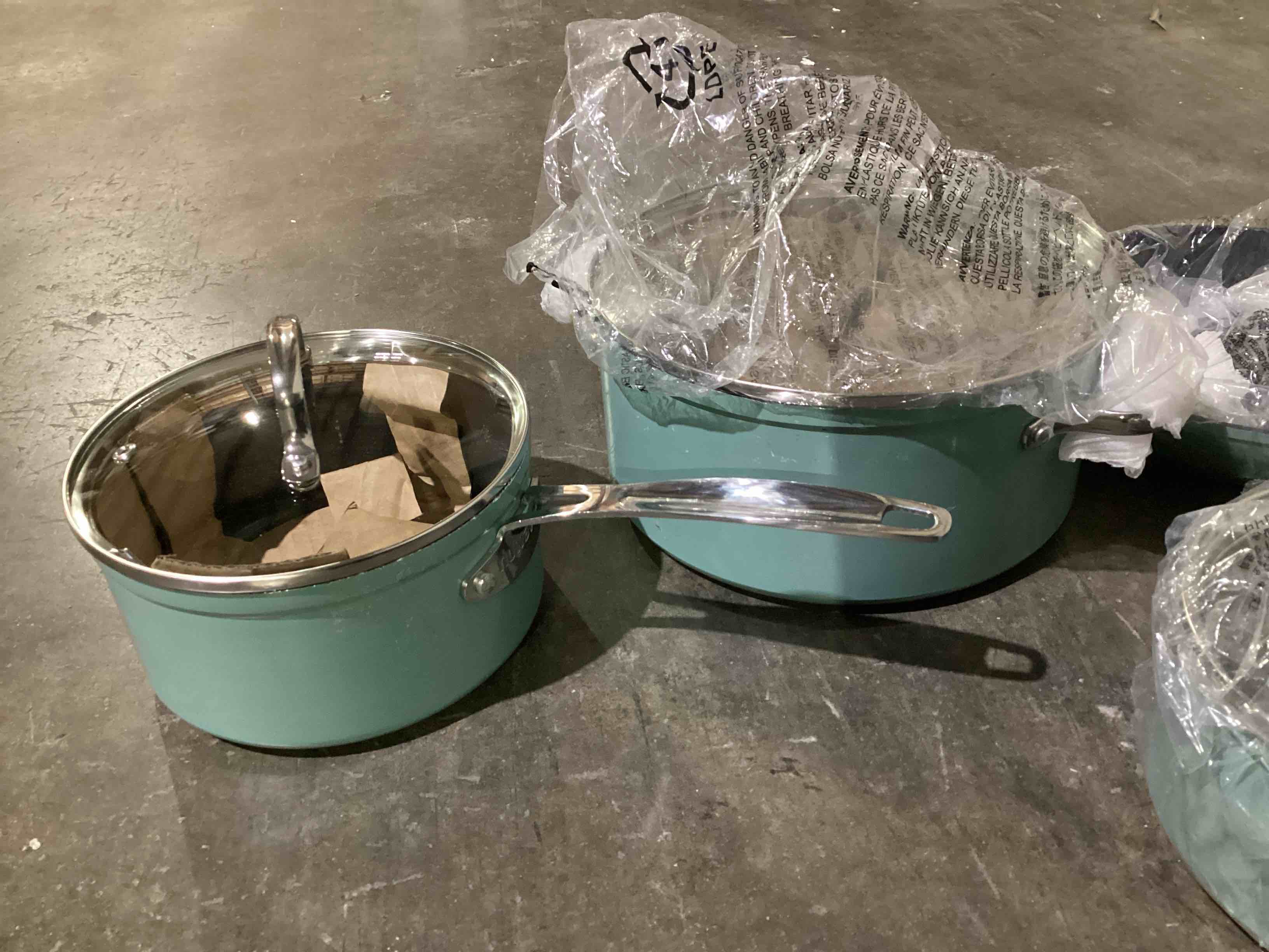 turquoise cooking set 