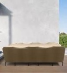 Water Resistant Patio Dining Set Cover – Heavy Duty, Durable Outdoor Furniture Cover with Click-Close Straps, Adjustable Elastic Hem, and Air Vents