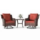 Aventino Wicker/Rattan 2-Person Outdoor Seating Group with Cushions-Oversize