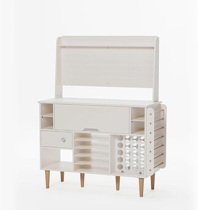 Crafit Armario de organización y almacenamiento compatible con máquinas Cricut, gabinete de manualidades, mesa de manualidades, organizador de escritorio...