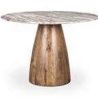 Allyson Alys Brown Round Marble Top Dinning Table (Top)(Box A)