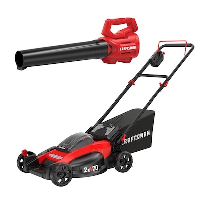 (Incompleto)CRAFTSMAN V20 20-volt Max Cordless Battery Leaf Blower Lawn Mower Combo Kit 5 Ah (Battery & Charger Included)