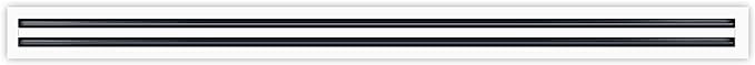 72" Linear Slot Diffuser - (2 Slot) Double Slot - White Decorative Air Vent - Modern AC Vent Cover for Ceiling, Walls & Floors - Texas Buildmart