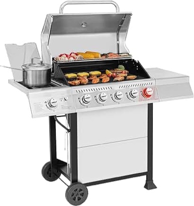 Expert Grill 5 Burner Propane Gas Grill with Side Burner