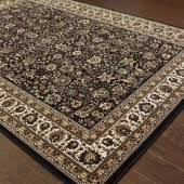 Well Woven Barclay Sarouk Black Traditional Area Rug size 6'0X9'0ft