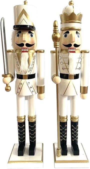2 Piece King and Guard Nutcracker Set