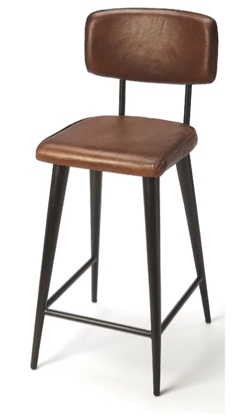 Bertita Leather 26" Counter Stool