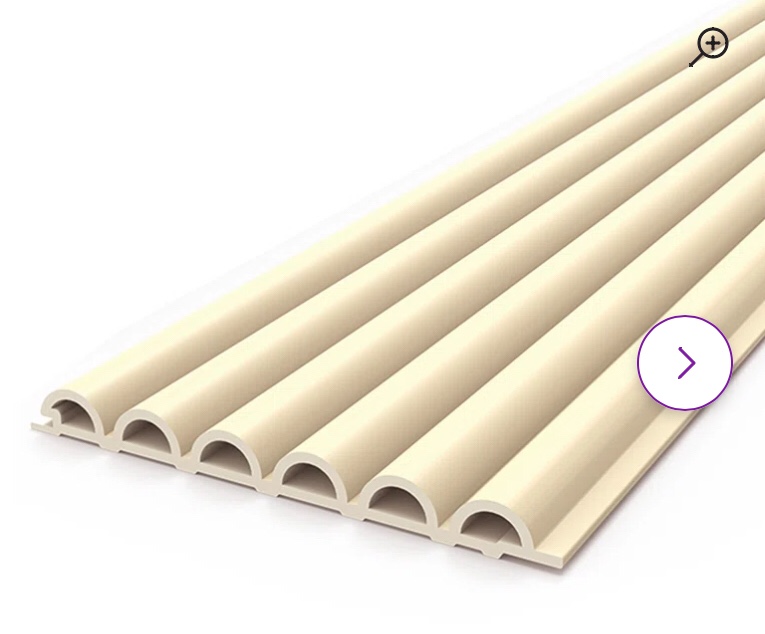 6.2" x 102" WPC Flucted Tambour 3D Slat Wall Paneling