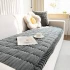 Soft Corduroy Box Cushion Sofa Slipcover