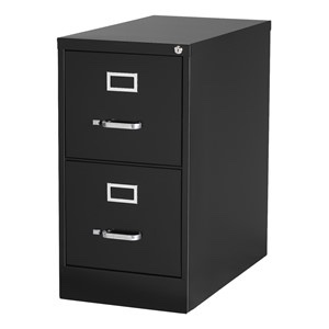 HON 2-Drawer Office Filing Cabinet - 310 Series Full-Suspension Letter File Cabinet 26.5 D Black (H312)
