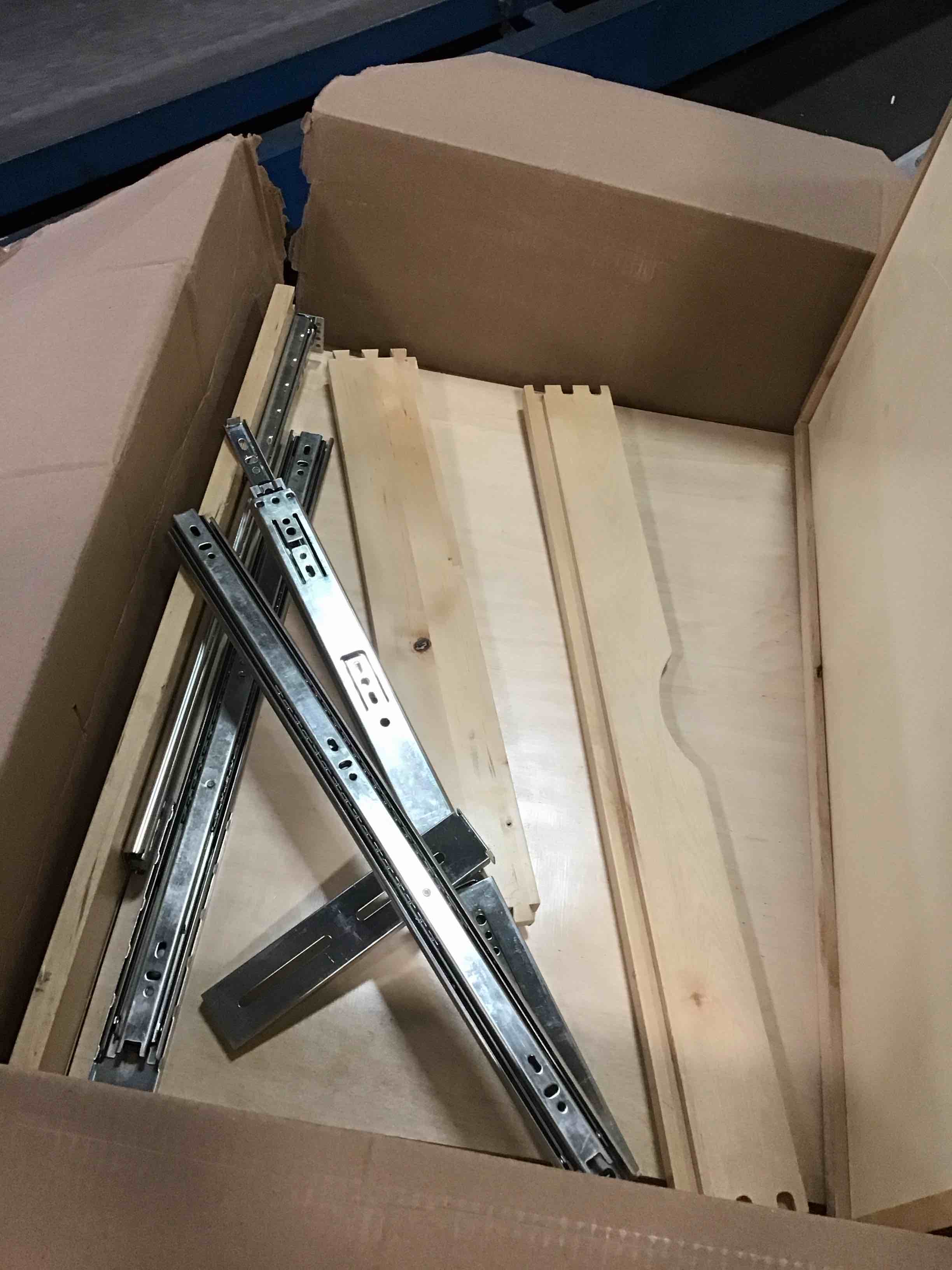 26'' Width Drawer Roll Wood Tray Drawer Box Kitchen Organizer