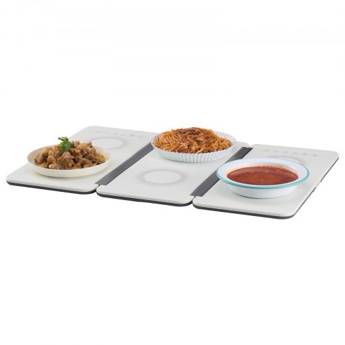 VEVOR Electric Warming Tray, 18.9" x 10.2" Portable Cold Rolled Sheet Heating Tray with Temperature Control (35-100?), Perfect for Catering, House, Parties, Events, Entertaining and Holiday, White