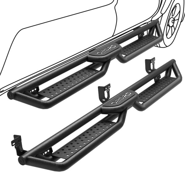 6" Running Boards Steps Nerf Bars for 2005-2023 Toyota Tacoma Double Cab/Crew Cab(4 Full doors Size=1:0.75)