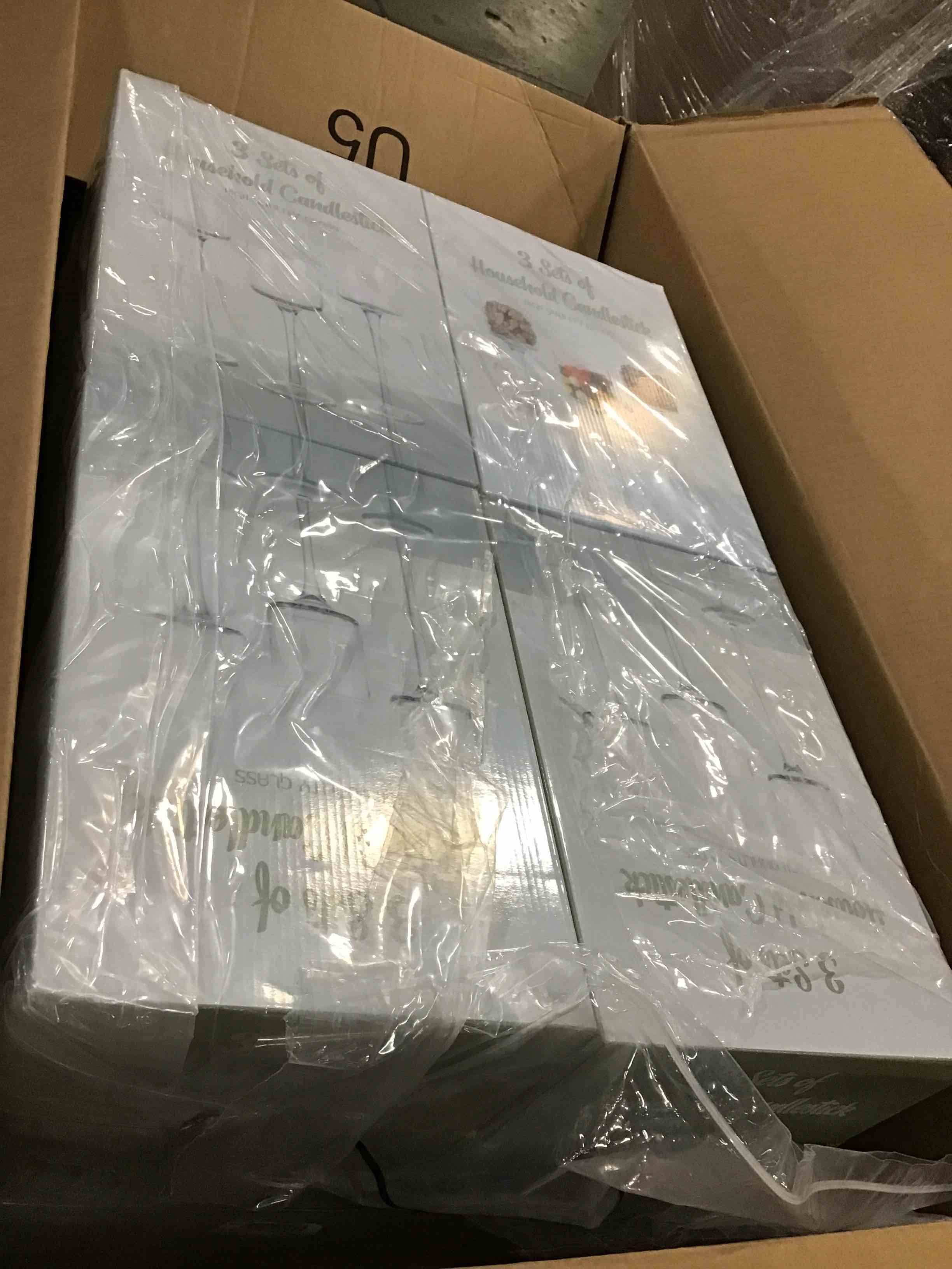 Yaomiao 12 Sets (36 Pcs) Tall Glass Candle Holder Clear Tea Light