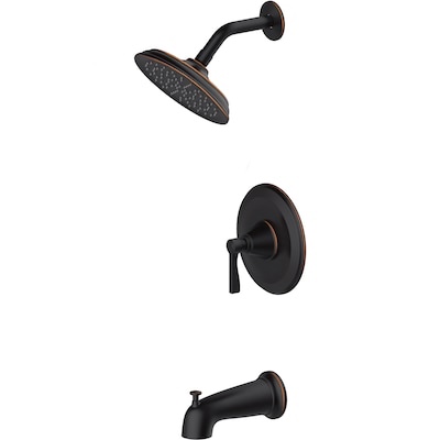 allen + roth Townley Oil Rubbed Bronze 1-handle Single Function Round Bathtub and Shower 