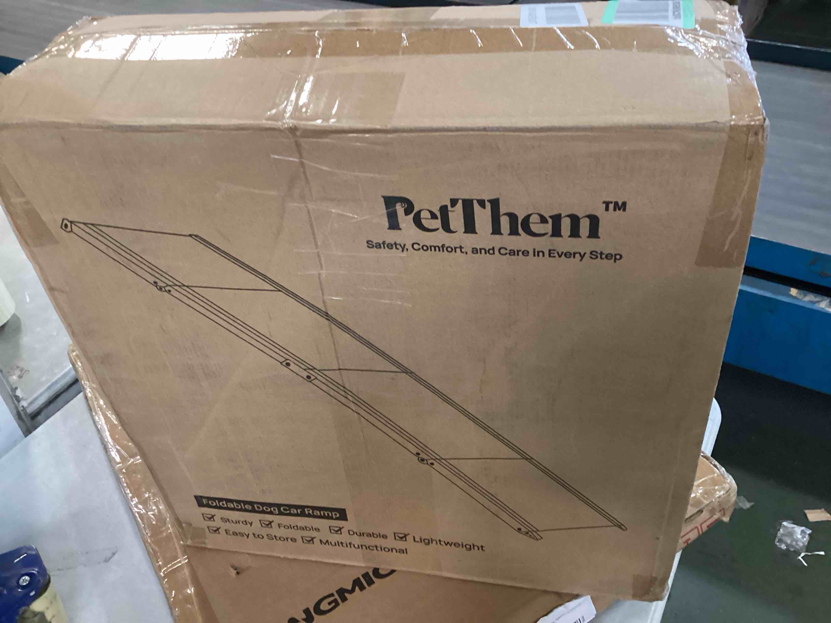 Dog Ramp for Car PetThem Folding Pet Steps for Medium & Large Dogs, 63