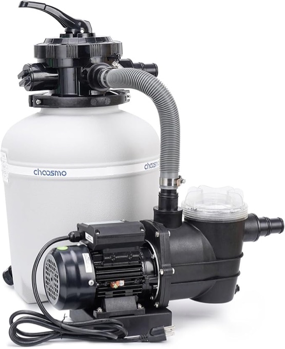 13" Sand Filter Pool Pump Max 2500GPH for Above Ground Pools 6-Way Valve Sand Filter System CMF 2208