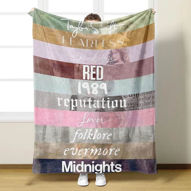ERAS Tour Blanket Taylor Music Album Cover Blanket 39"x49"A
