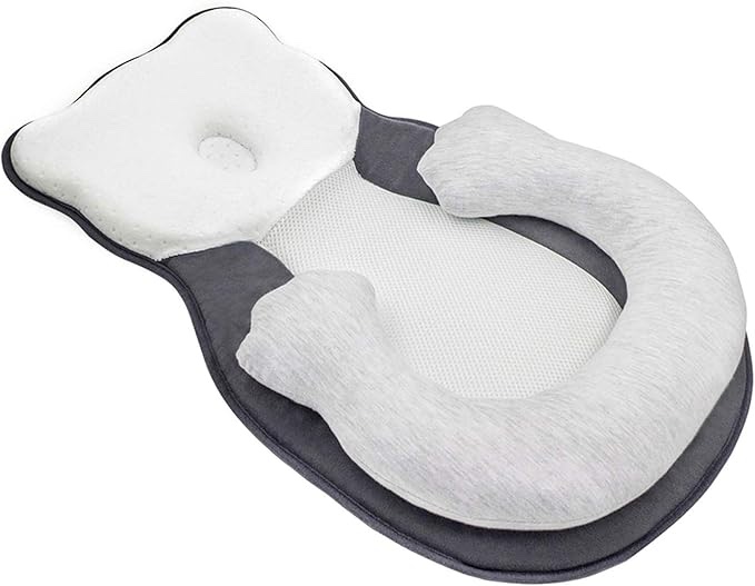 XMWEALTHY Unisex Infant Support Newborn Lounger Pillow - Grey