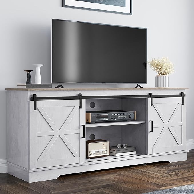 YITAHOME Farmhouse TV Stand for 65/60/55 Inch