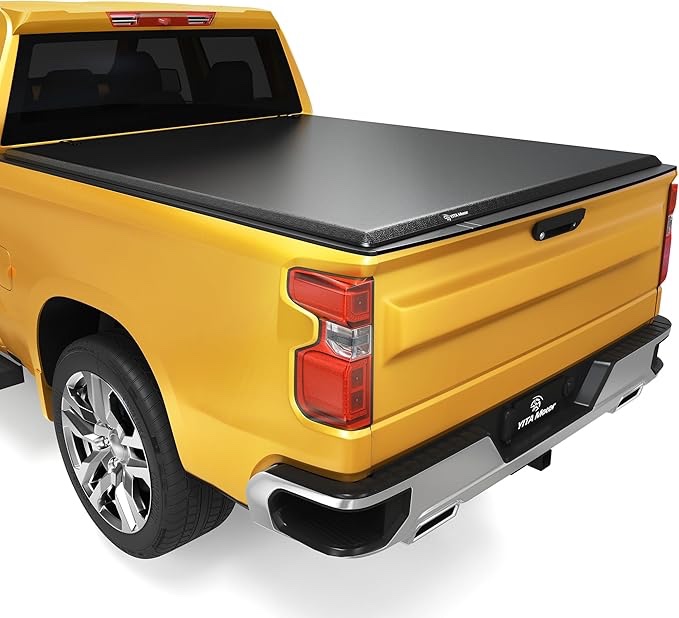 YITAMOTOR Soft Tri-fold Truck Bed Tonneau Cover Compatible with 2019-2025 Chevy Silverado/ GMC Sierra 1500 New Body Style, Fleetside 6.6 ft Bed
