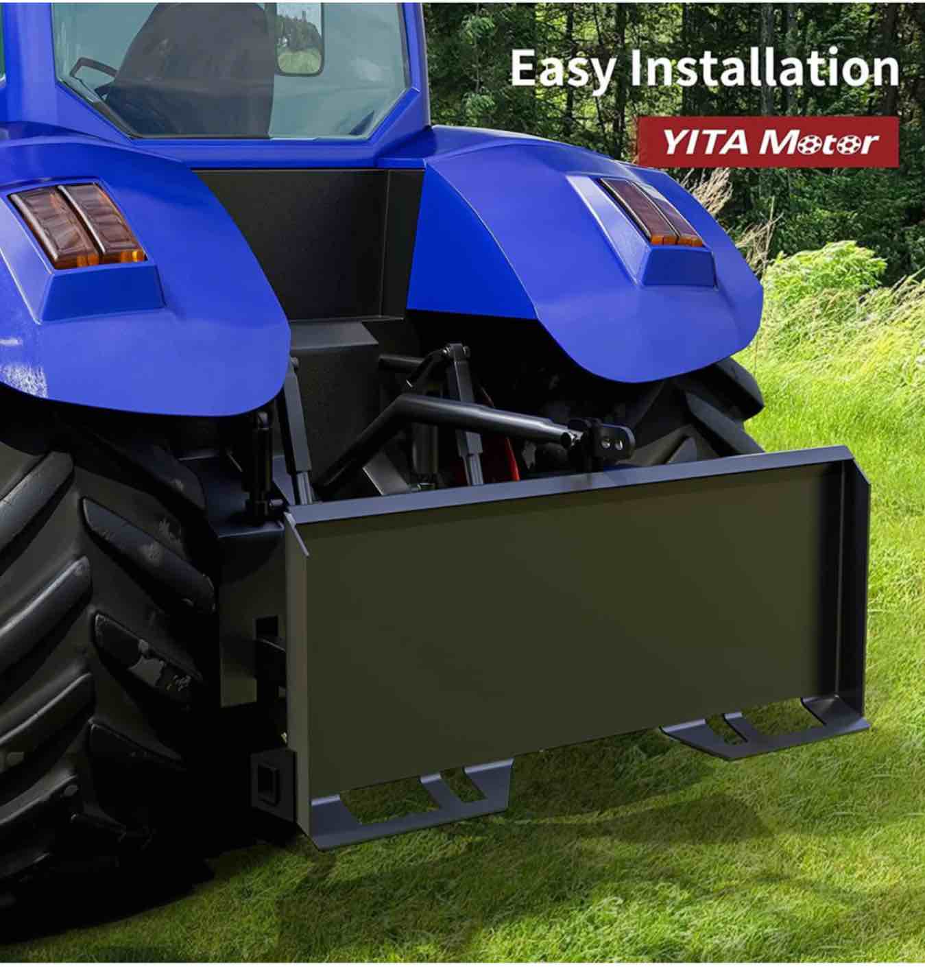 YITAMOTOR® 5/16" Skid Steer 3 Point Mount Plate for Loader Backhoe Tractor