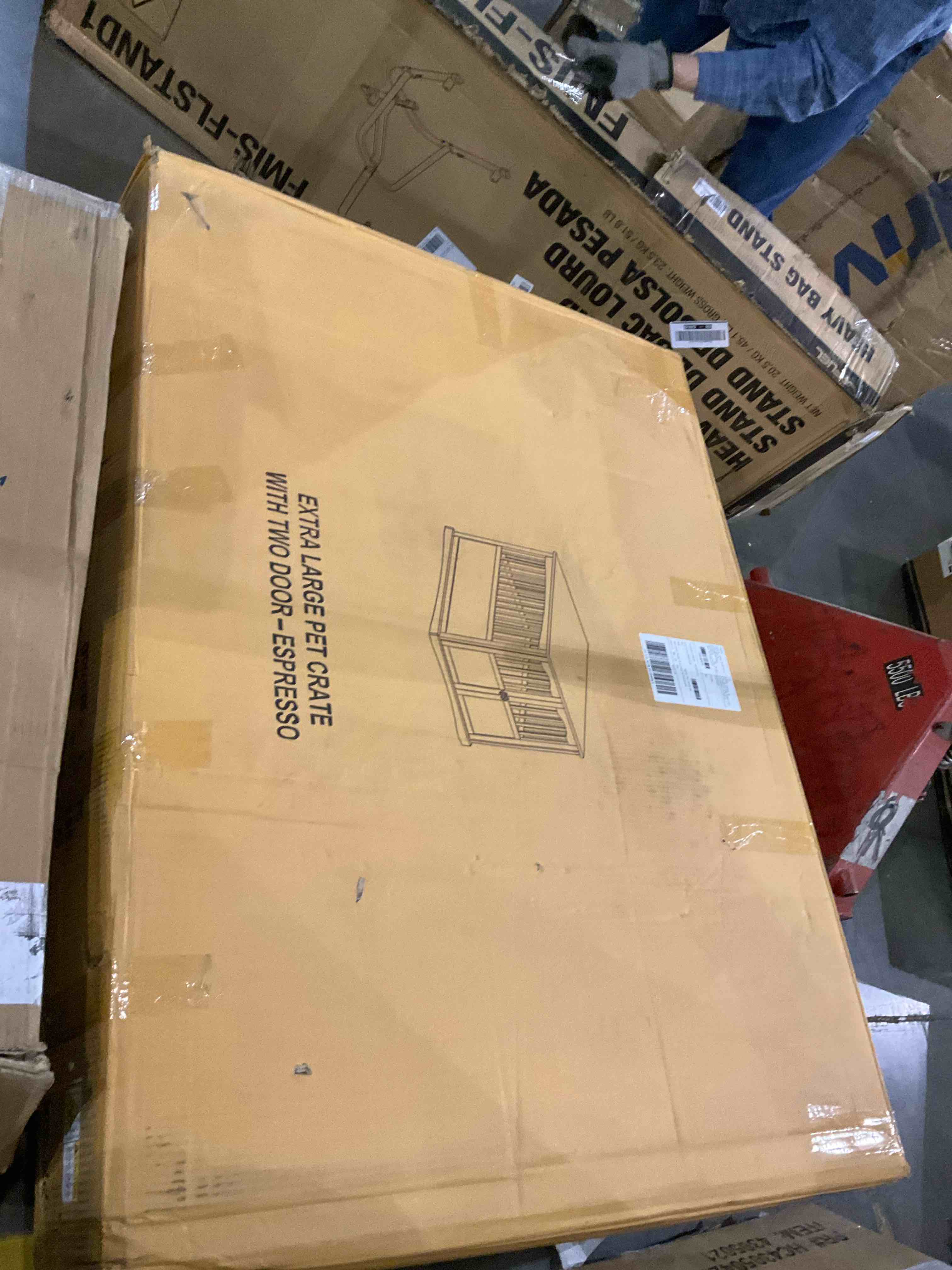 extra large pet crate with two door 