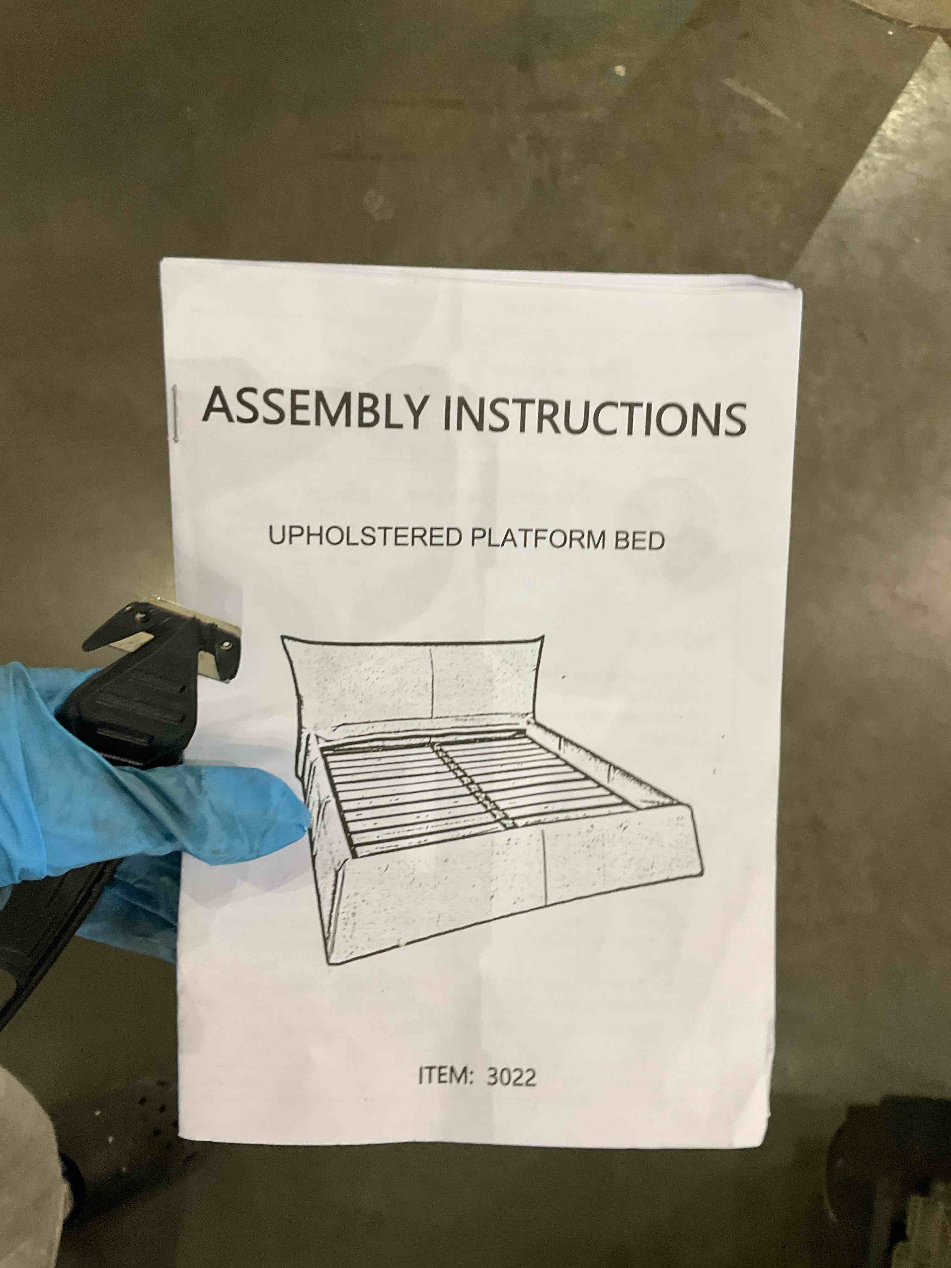 King Size Upholstered Platform Bed