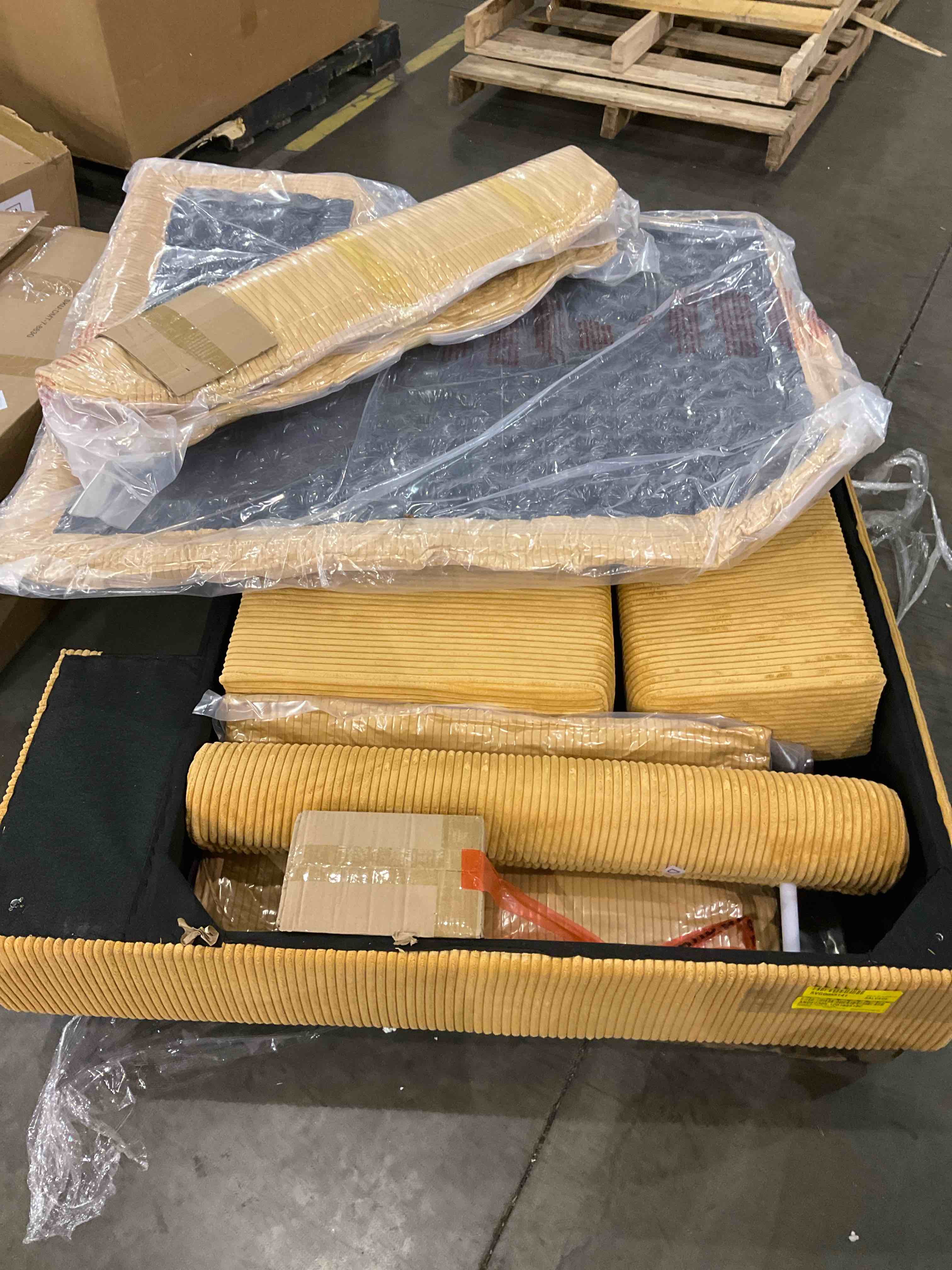 yellow Mordecai 90" Square Arm Sofa