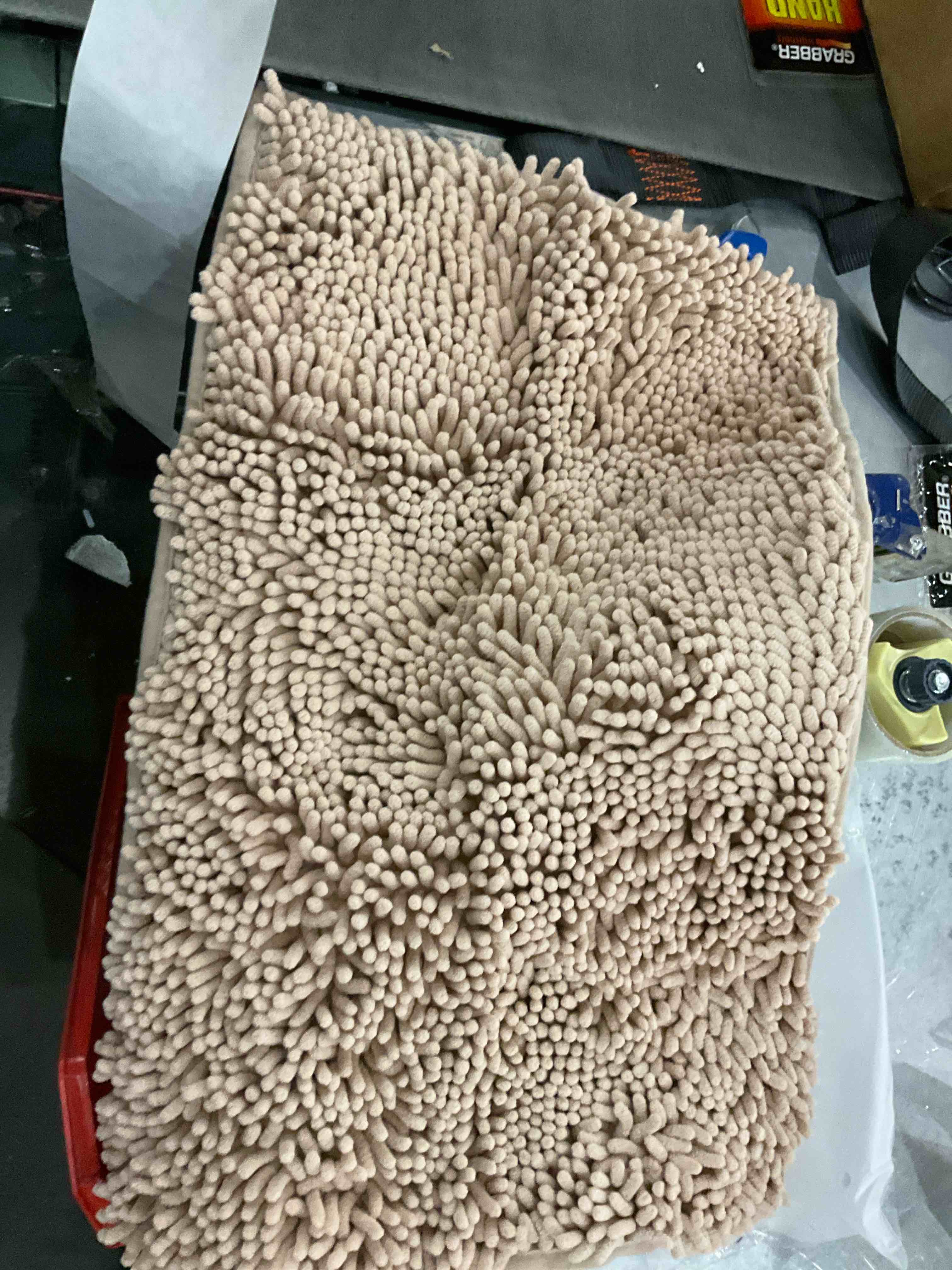 beige small bathroom rug