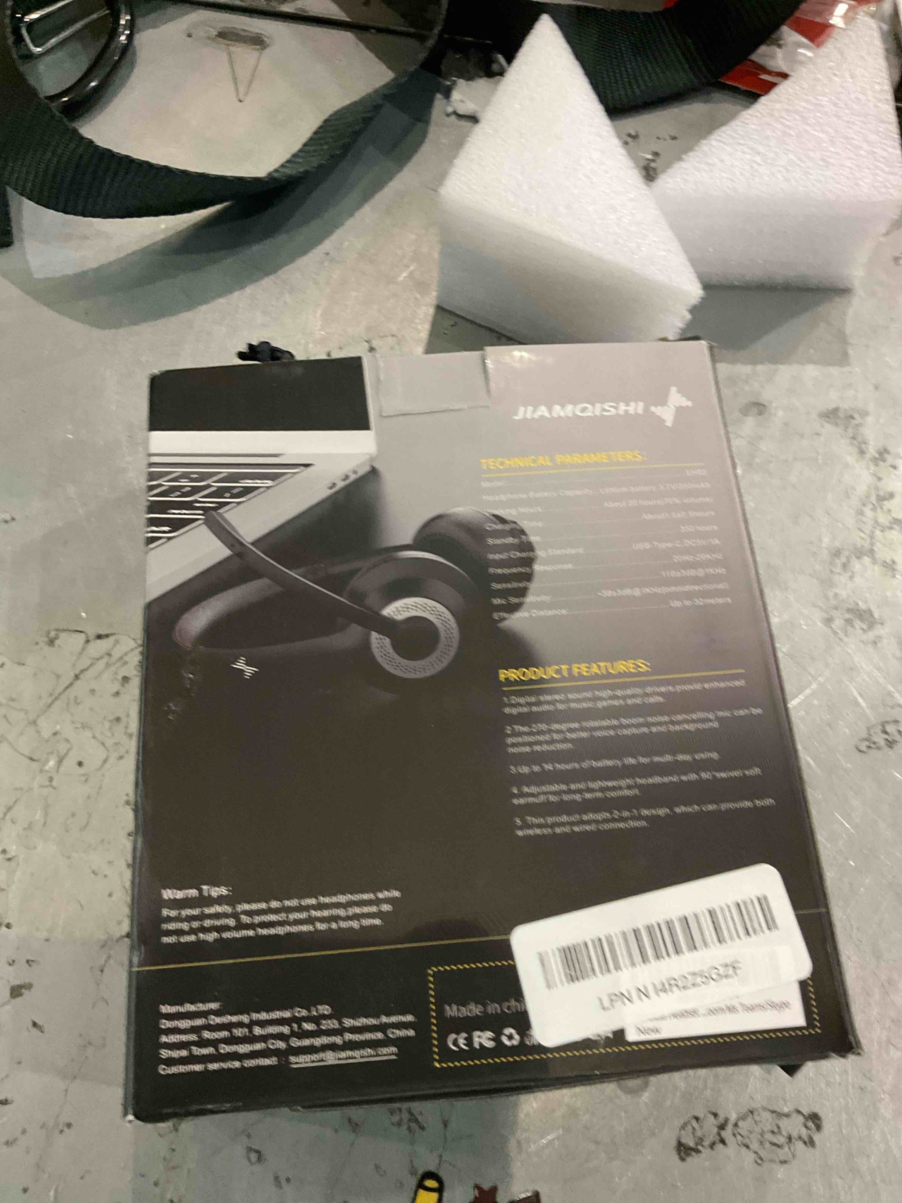 Wireless Headset with AI Noise Cancelling Microphone Bluetooth Headset - Bluetooth V5.2 Headphones with USB Dongle & Mic Mute for Computer/Laptop/PC/iPhone/Android/Cell Phones/Zoom