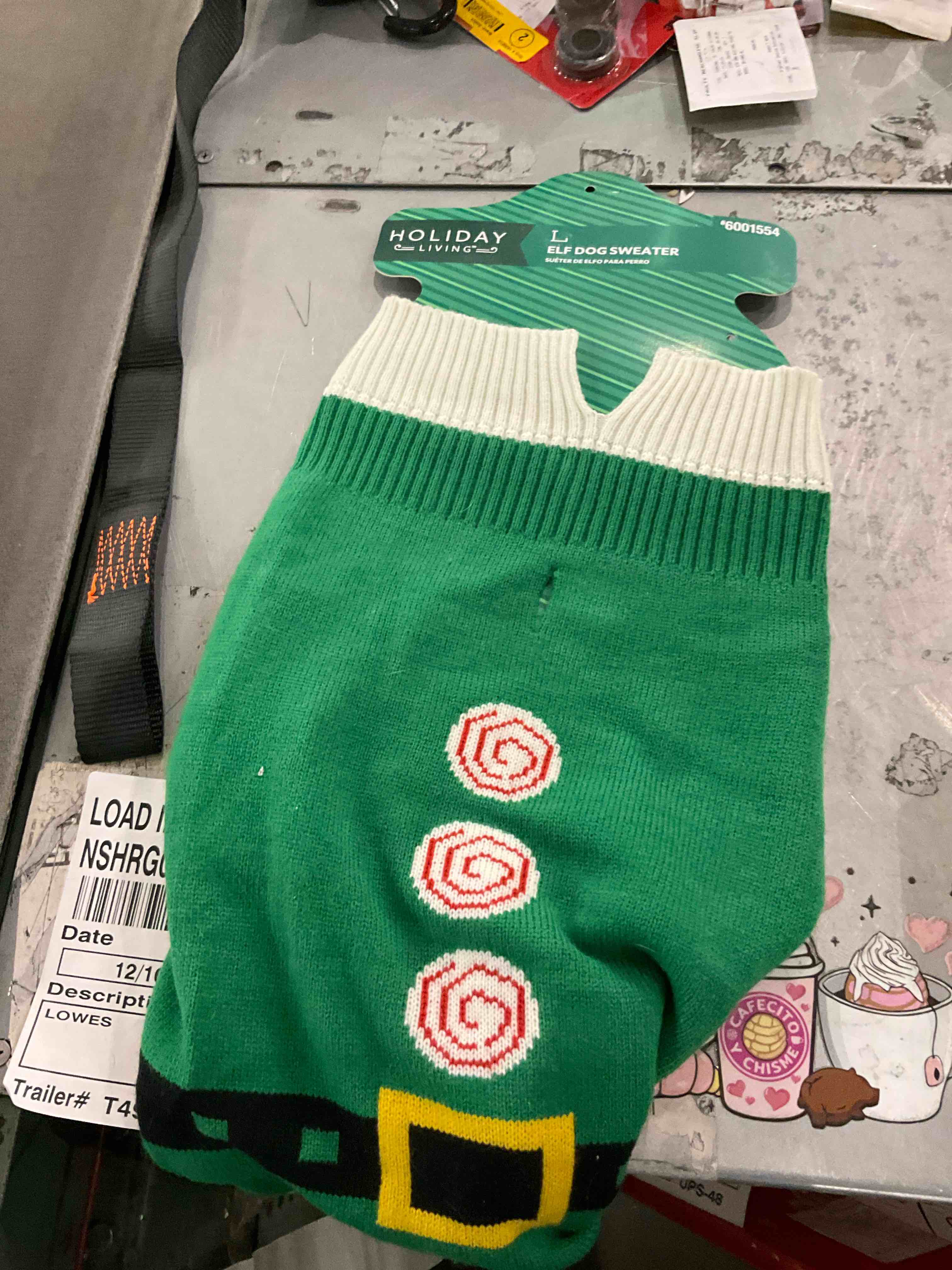 large elf dog sweater