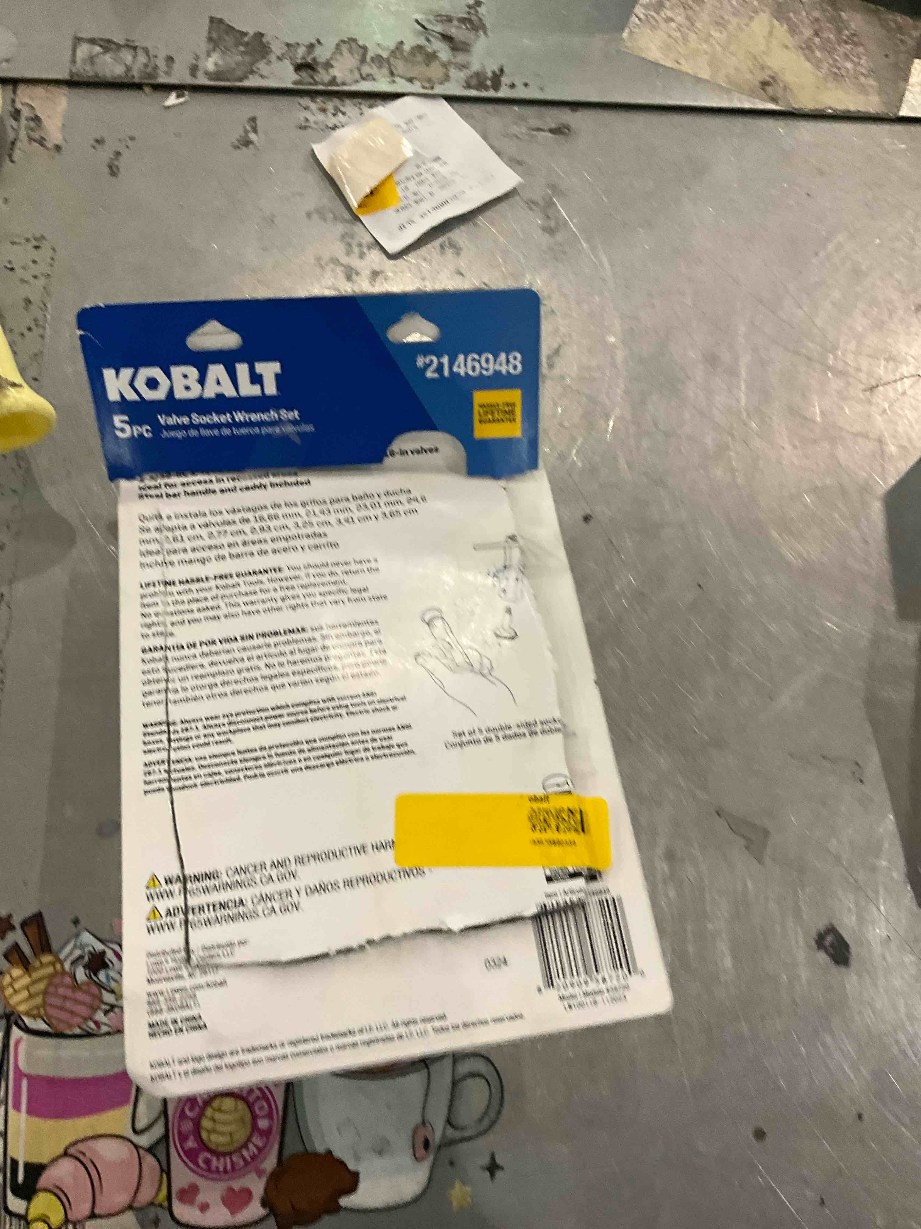 Kobalt 5pc valve socket wrench set