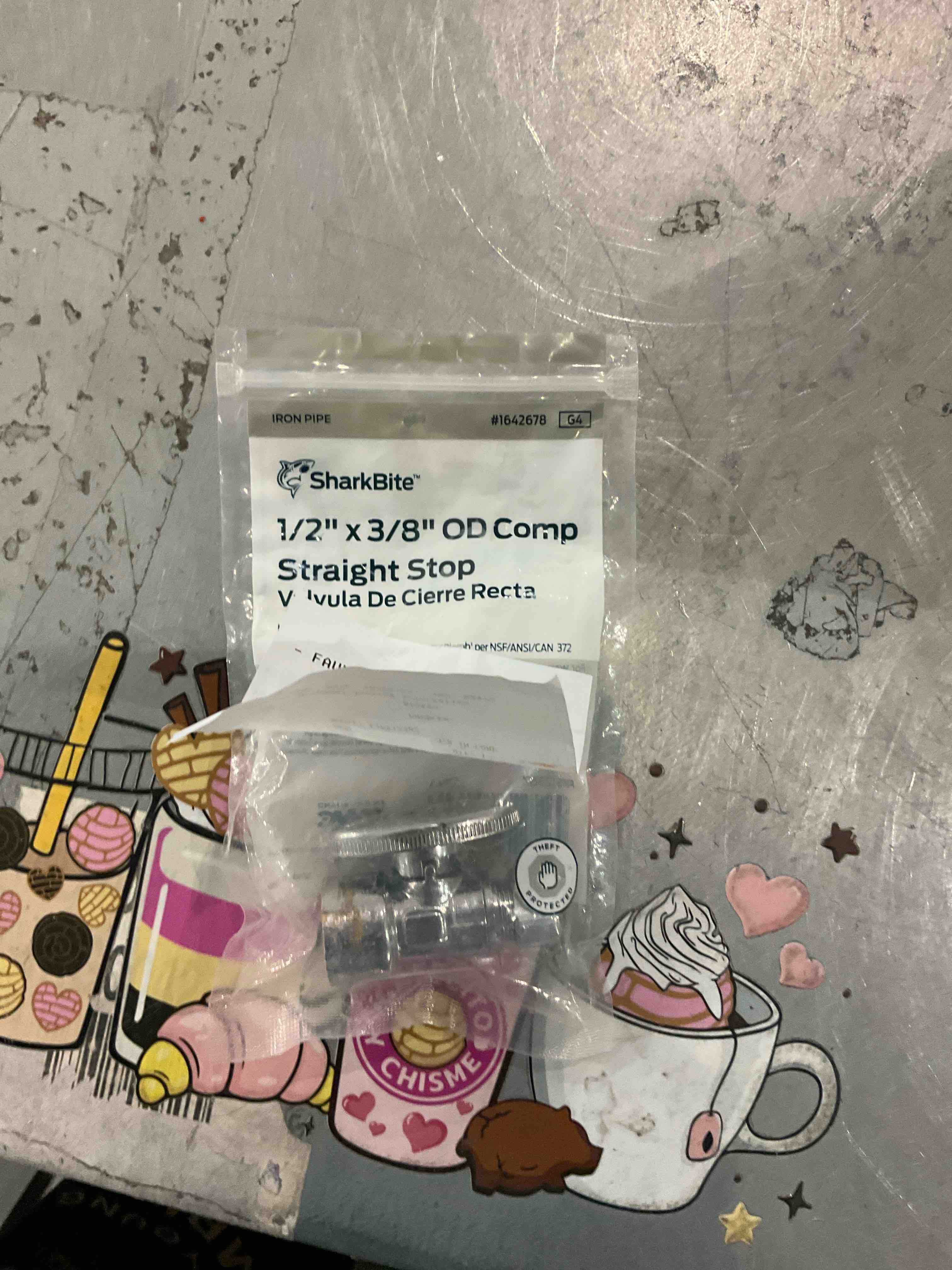 Multi-Turn Straight Stop Valve, 1/2 Inch OD Compression x 5/8 Inch OD Compression, Chrome Plated, 04357LF