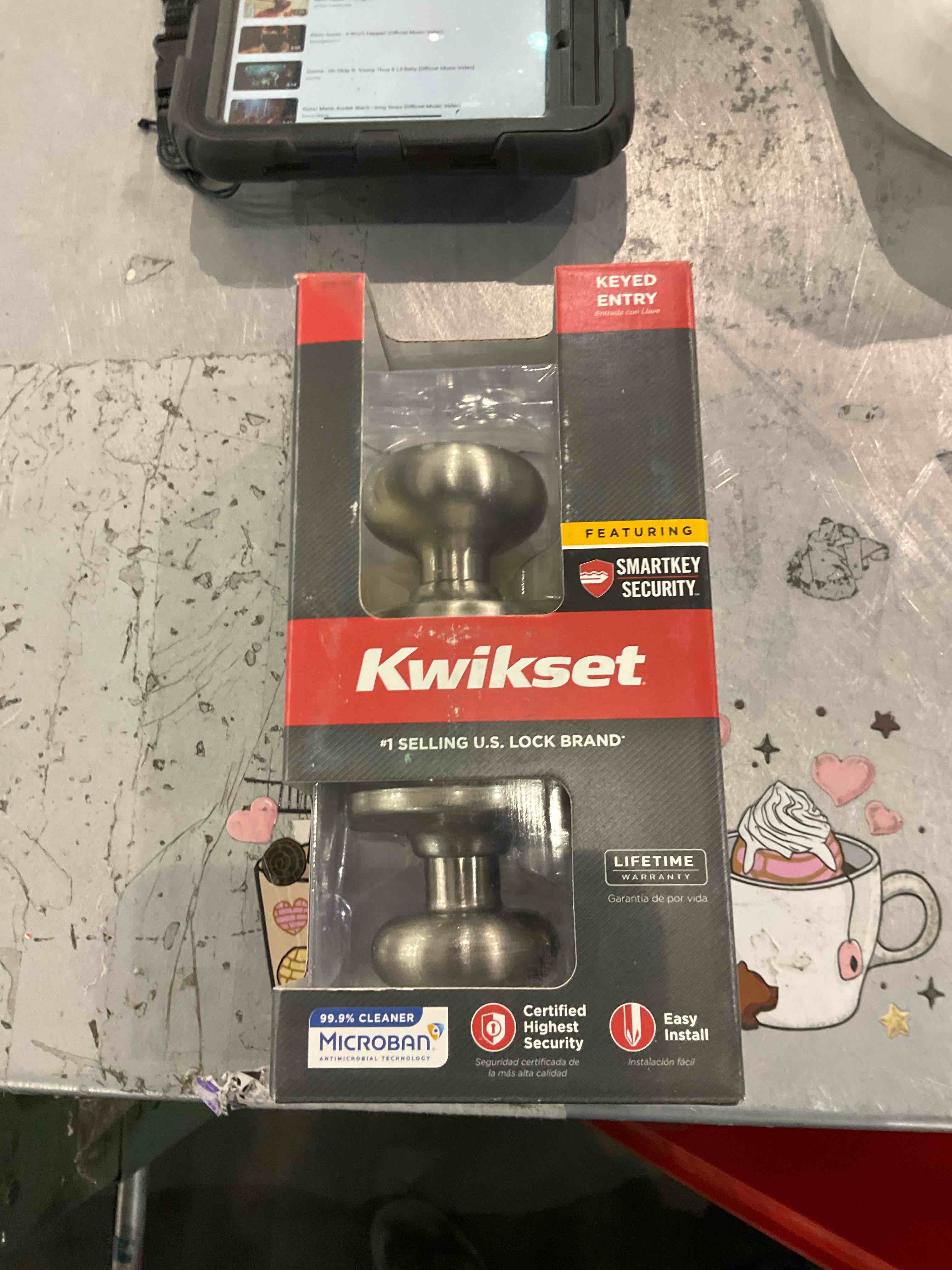 Kwikset 740J15SMTCP Juno Satin Nickel SmartKey Entry Knob