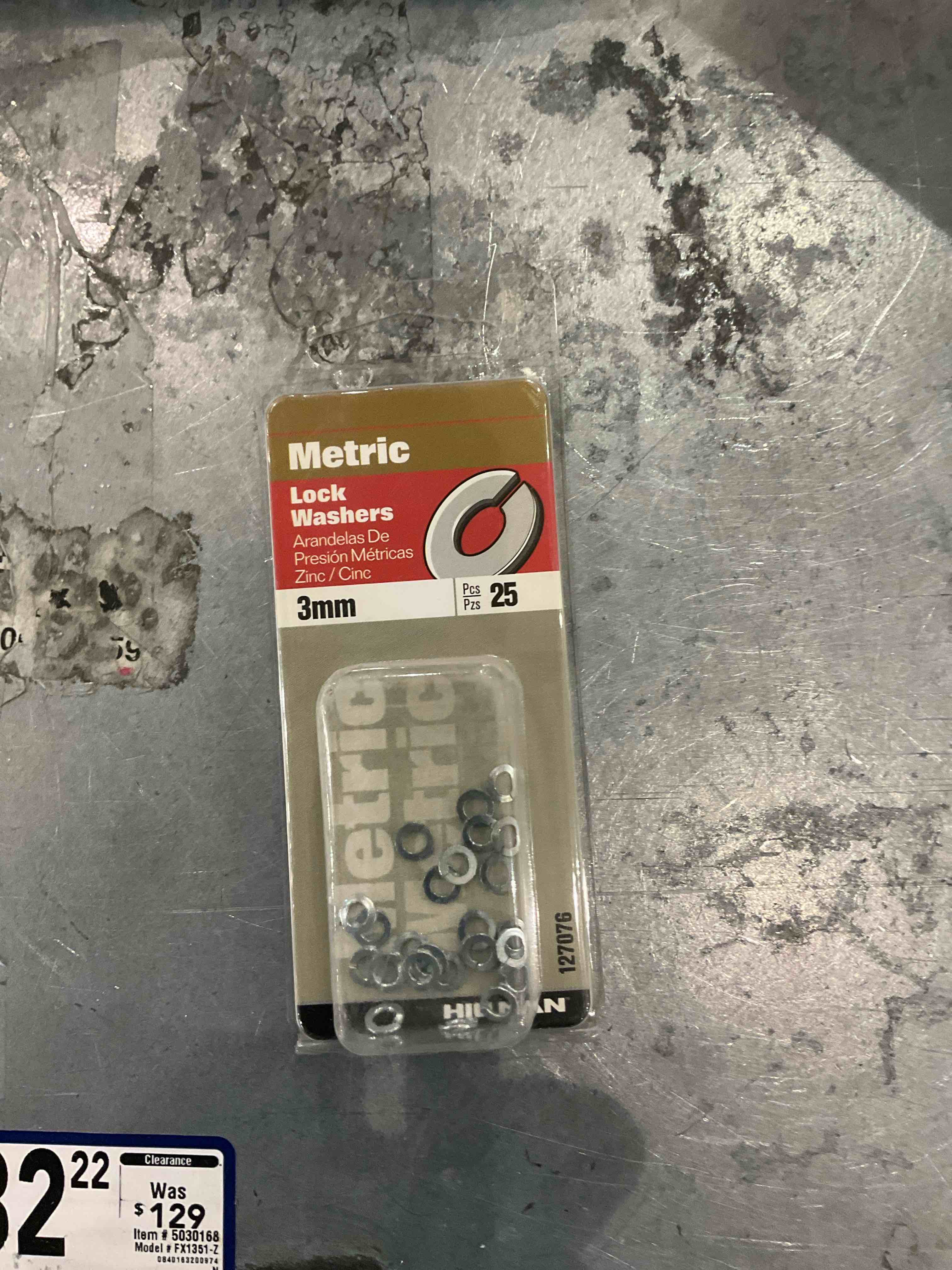Metric lock washer 3 mm