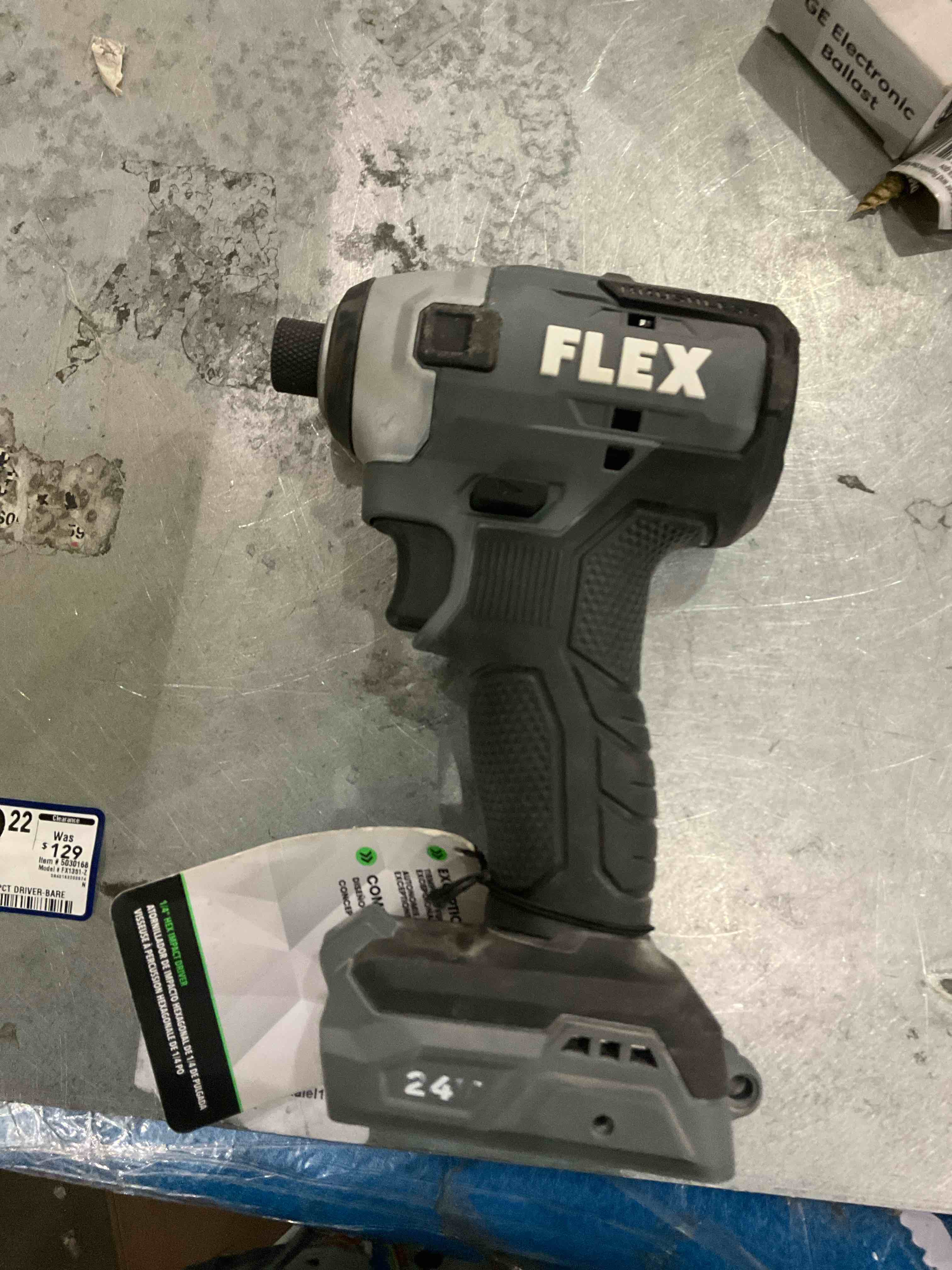 flex impact drill cordless no battery