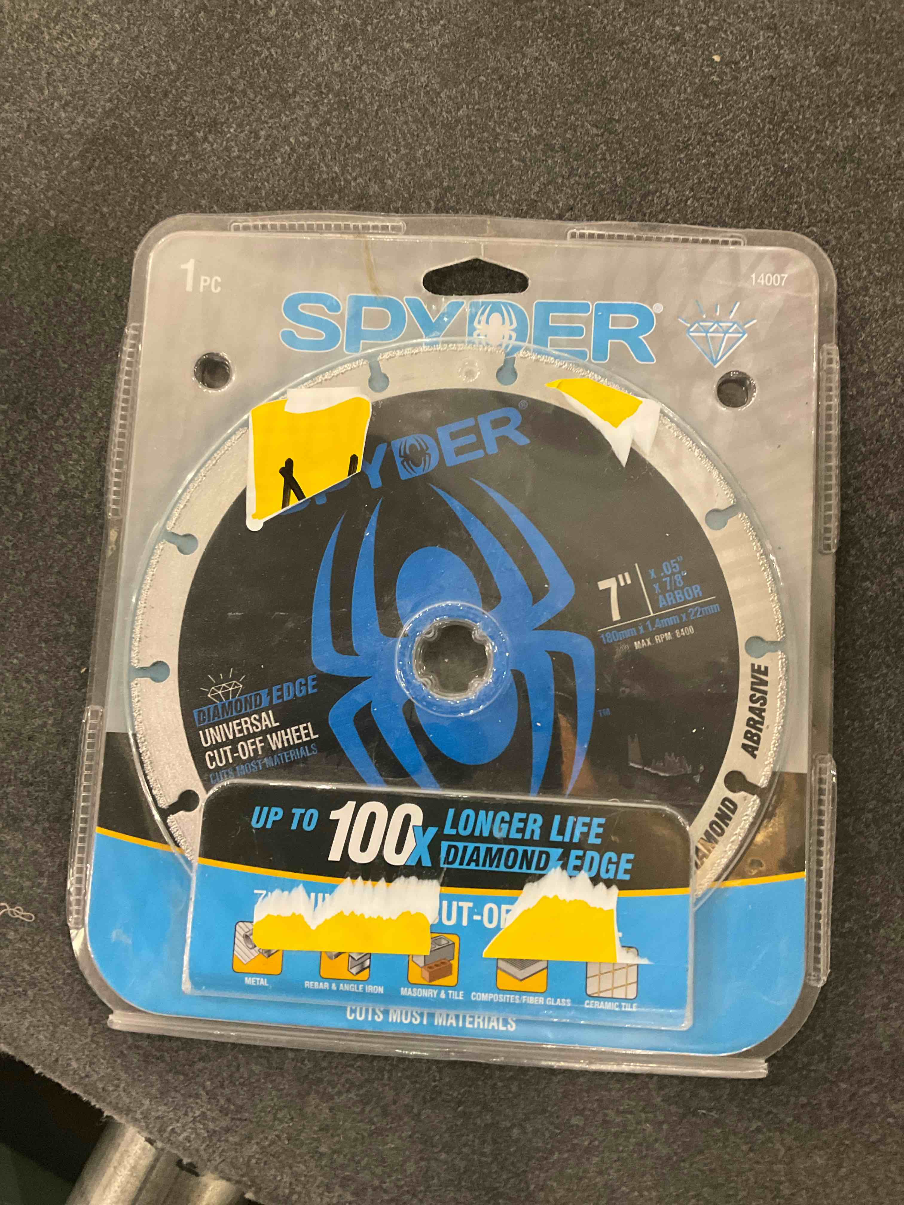 Spyder 14001 Diamond Cut-Off Wheel 4.5
