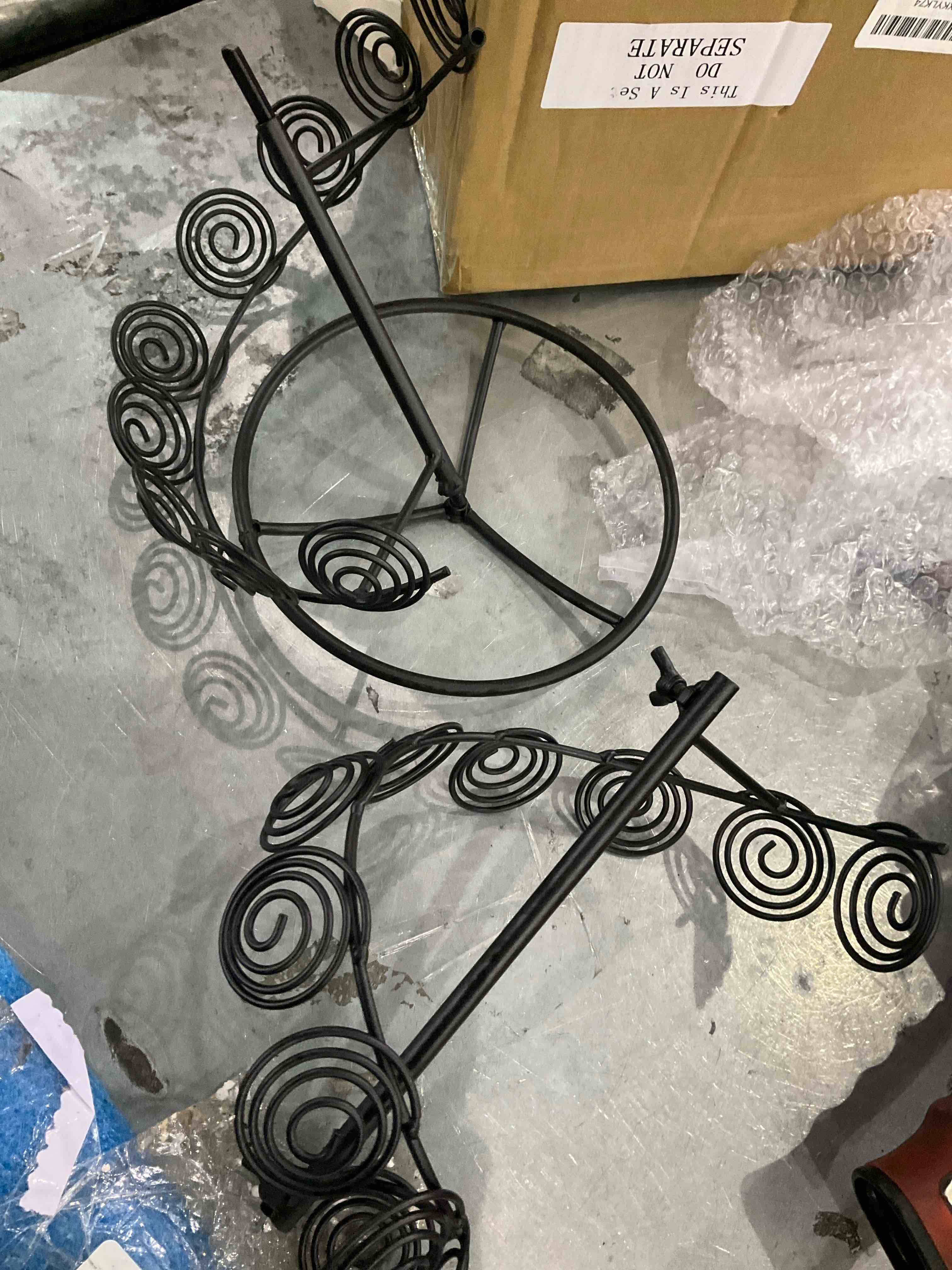 Decor Pair of Swirling Iron