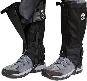 Pike Trail Leg Gaiters – Waterproof and Adjustable Snow Boot Gaiters for Hiking, Walking, Hunting, Mountain Climbing and Snowshoeing