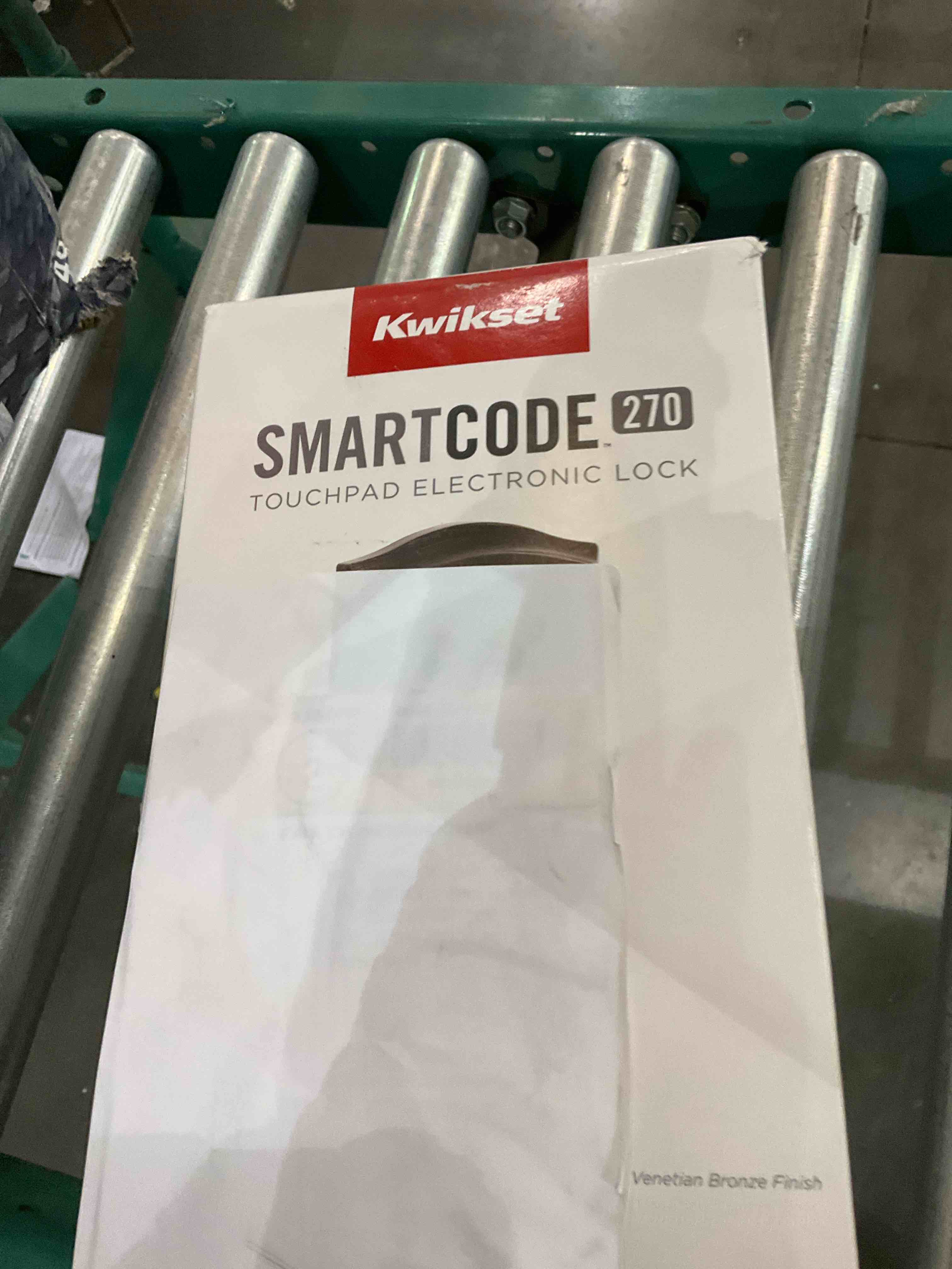 Kwikset SmartCode 270 Keyless Electronic Touchpad Deadbolt, Auto Door Lock, SmartKey Re-Key Security, Satin Nickel