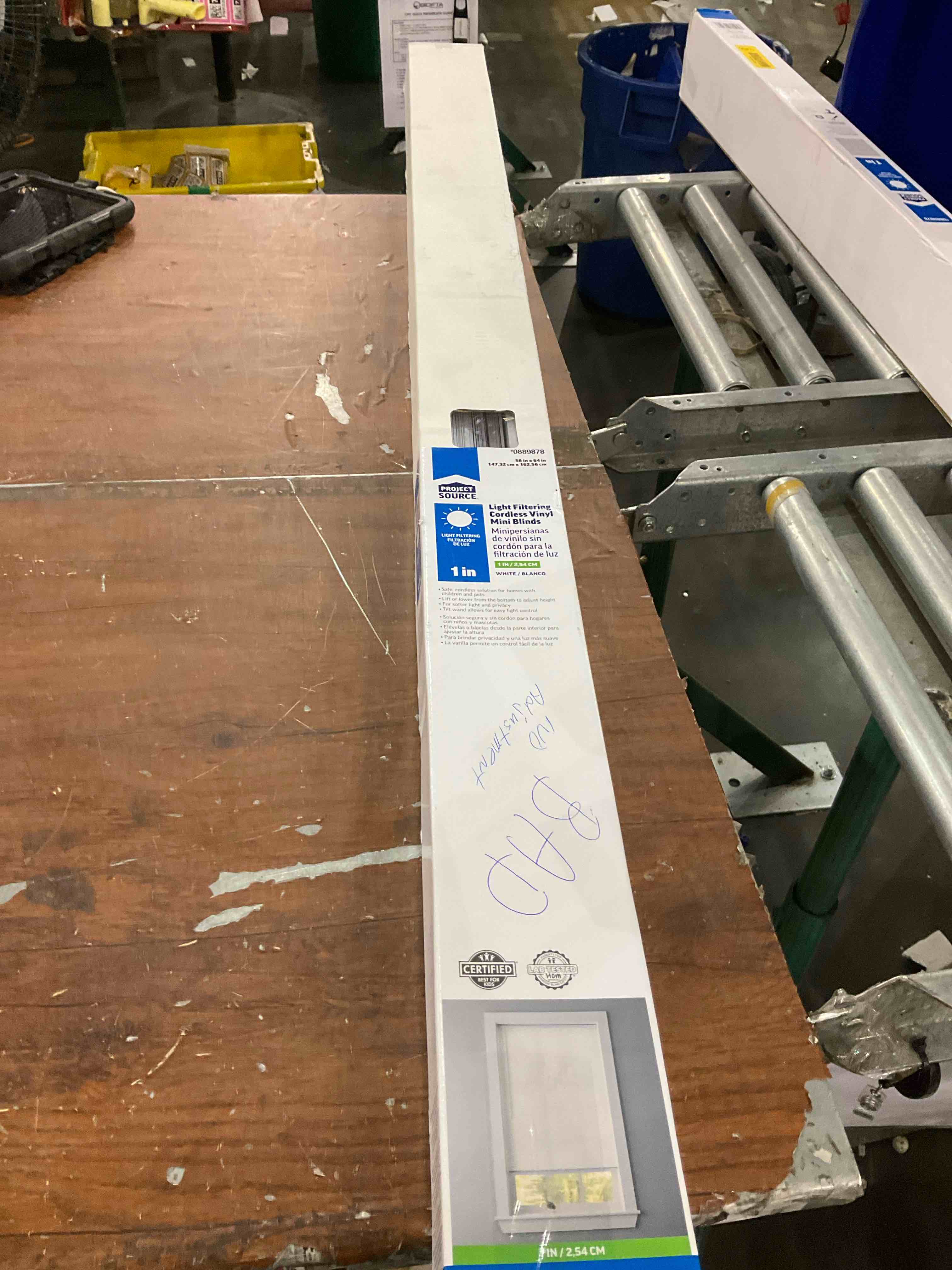 Project Source Light Filtering 1-in Slat Width 58-in x 64-in Cordless White Vinyl Light 