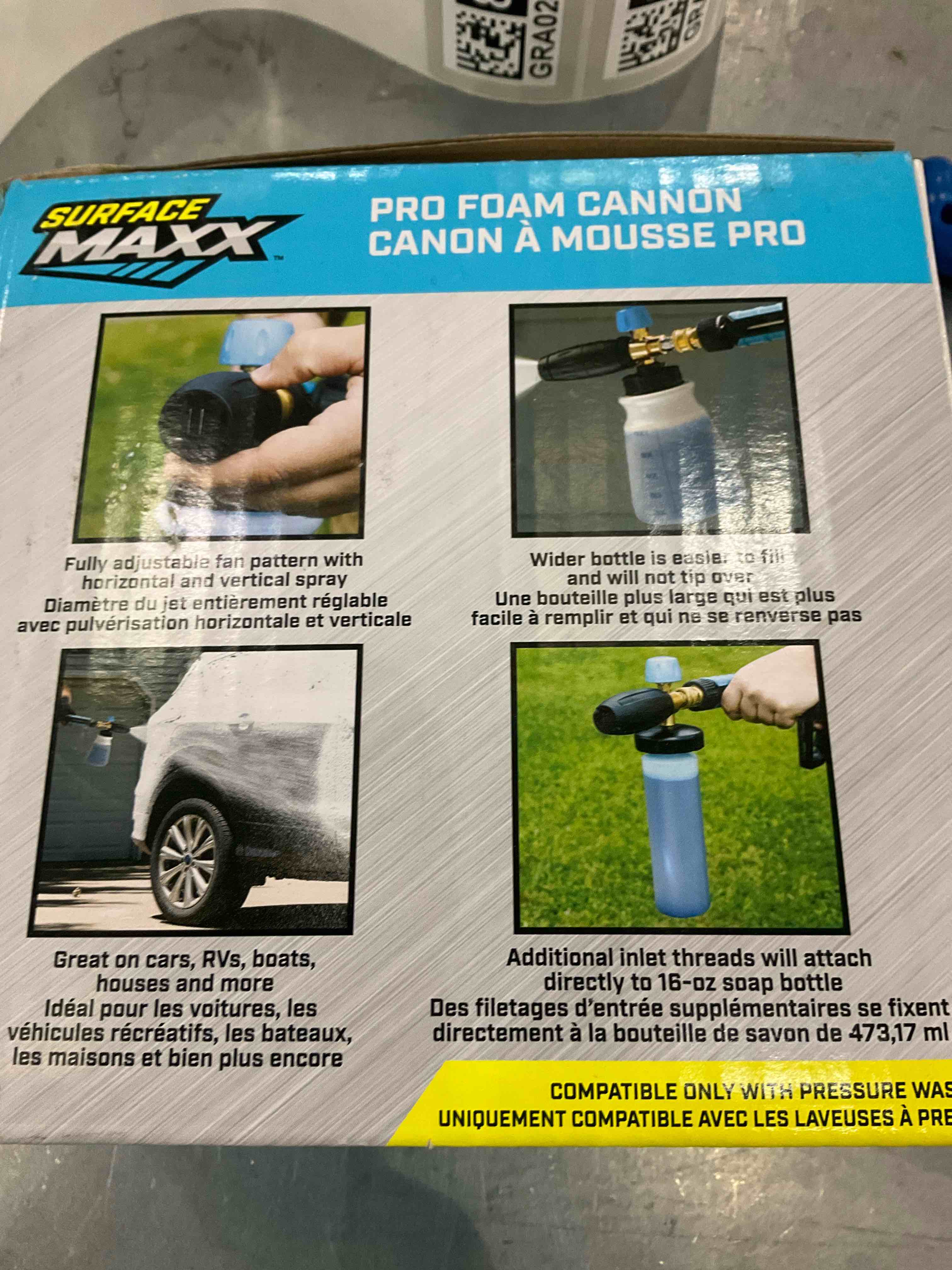 surface MAXX PRO FOAM CANNON CANON À MOUSSE PRO