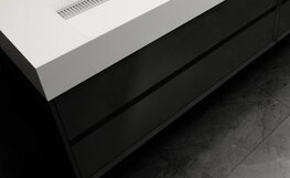 albizu 104” wall mounted double bathroom vanity