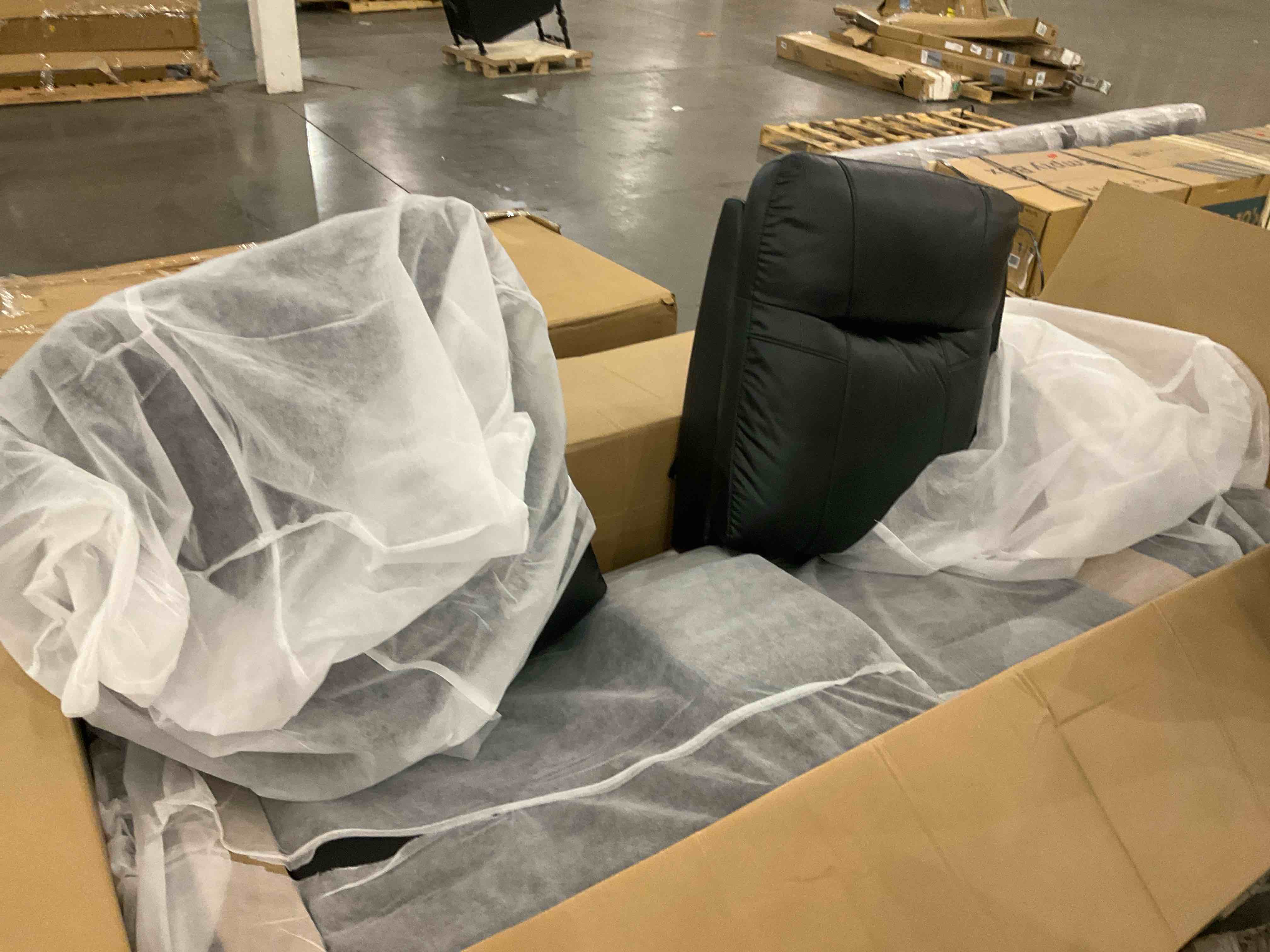 black dual manual loveseat plus console