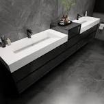 albizu 104” wall mounted double bathroom vanity base