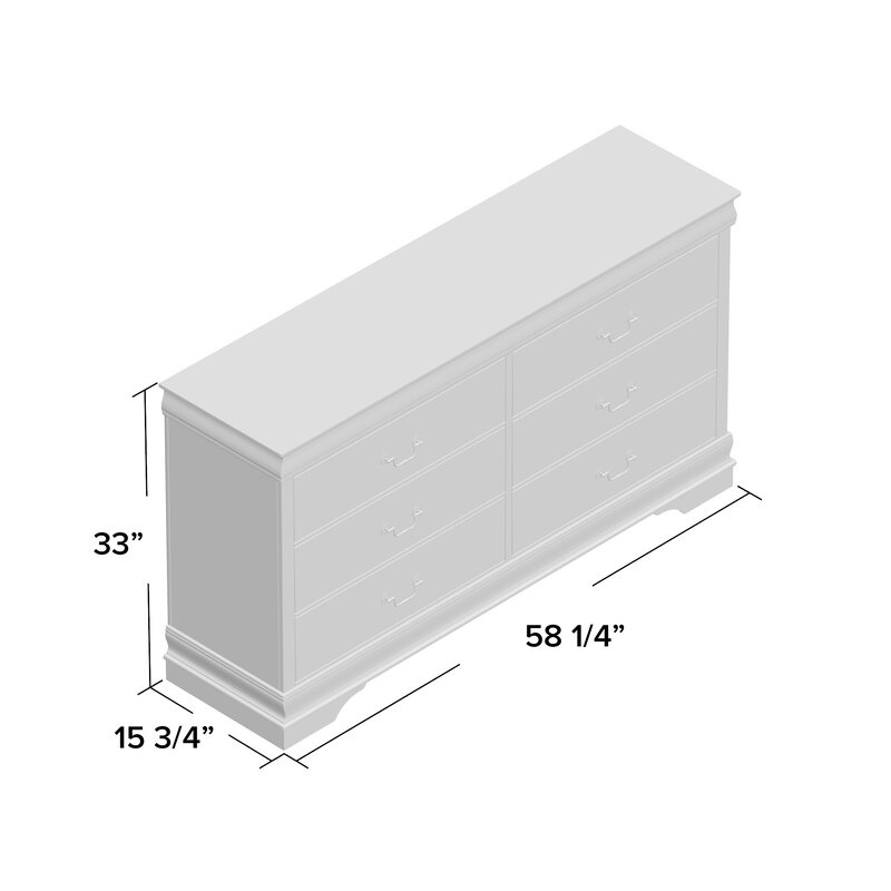 Waynes burg 6 drawer 58.2 wdresser