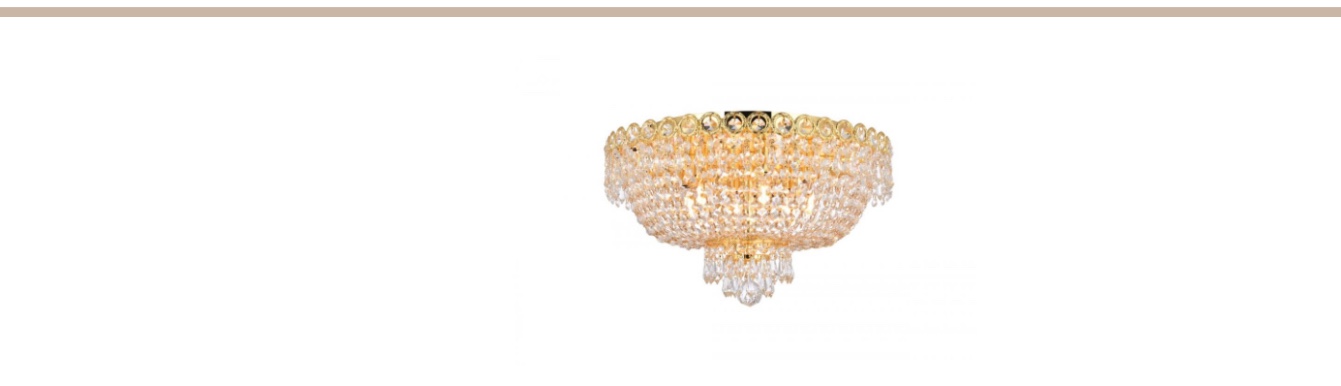 Wycoff 6-light flush mount finish gold crystal 