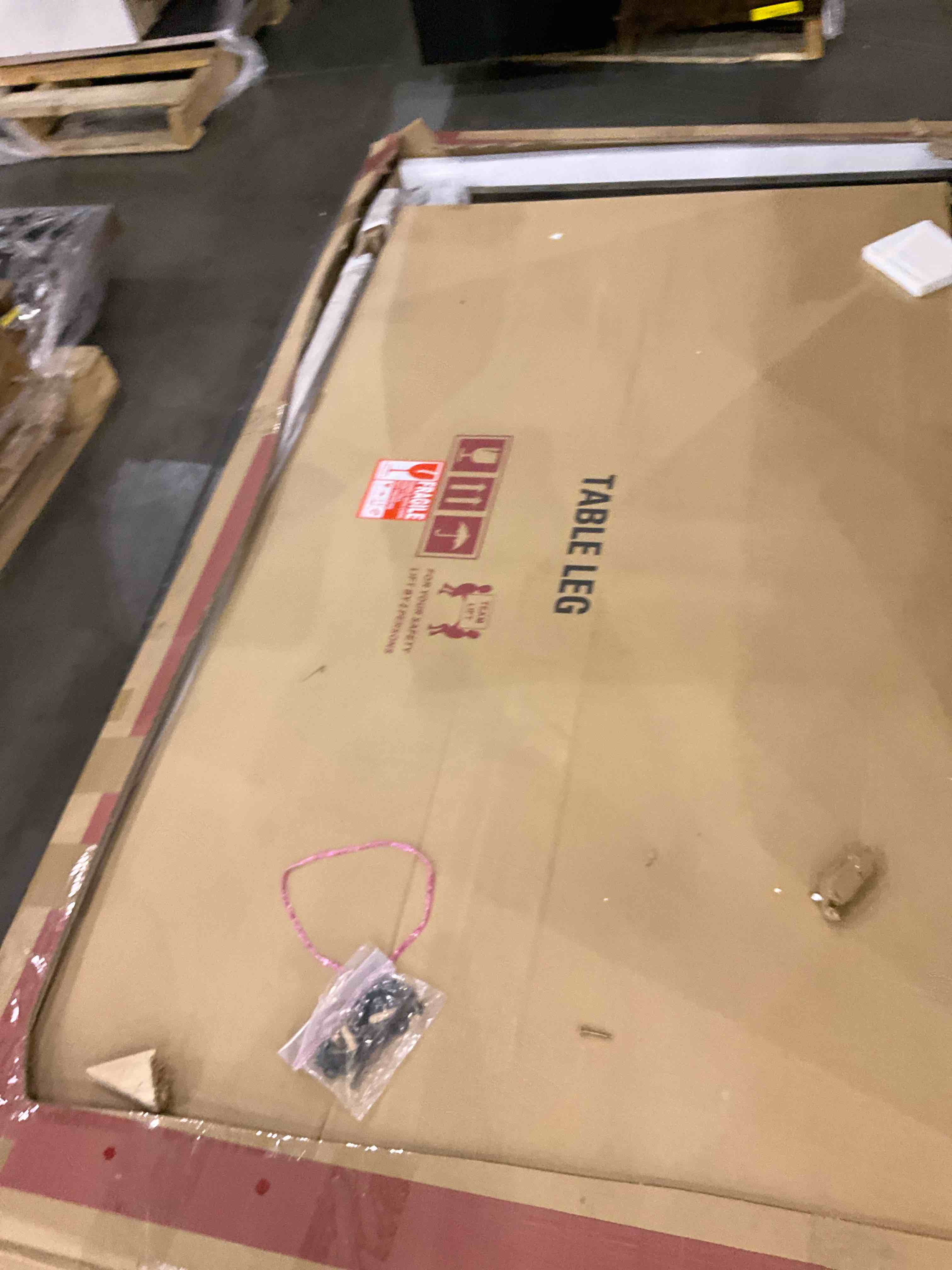 Enna Morden Farmhouse Wood Trestle Dining Set, Brushed Driftwood Finish